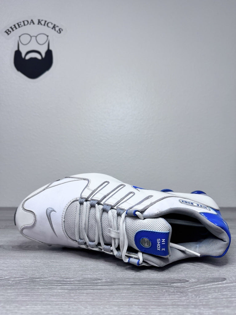 Size 15 - Nike Shox NZ SL Shoes Sneakers 2012 378341-140 Blue White Leather