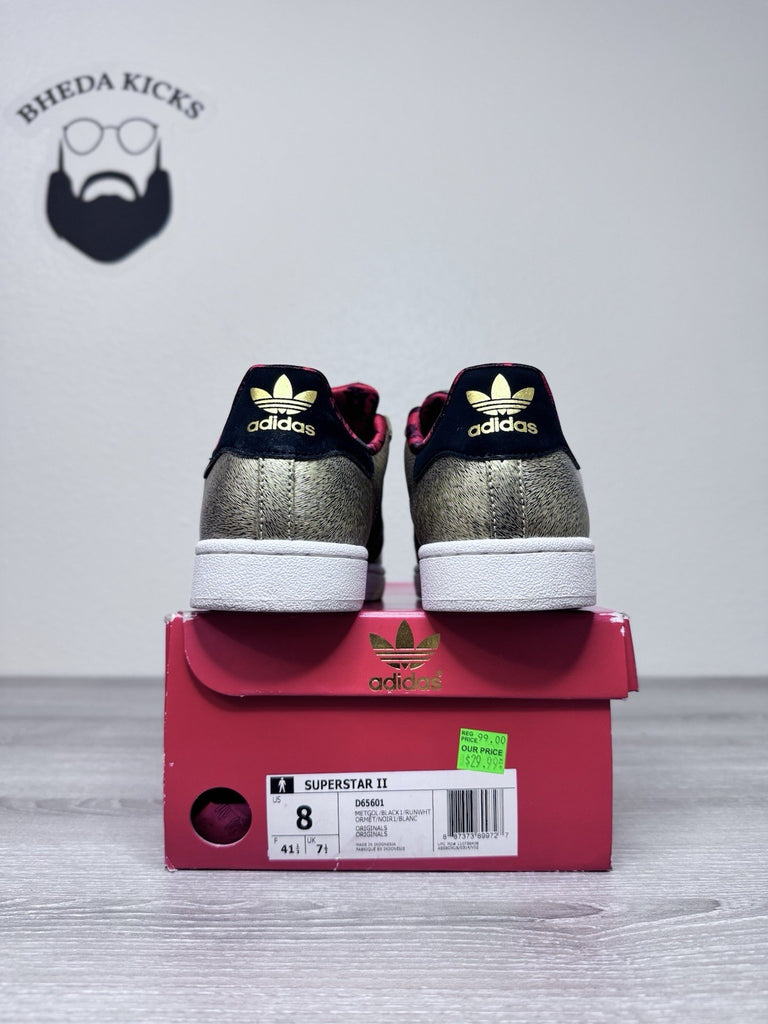 Size 8 - Adidas Superstar Sneakers Shoes 2 Year of the Horse Gold Red (D65601)