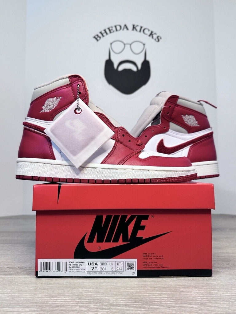 Size 7.5W- Air Jordan 1 OG High Newstalgia Chenille DJ4891-061 NEW DS