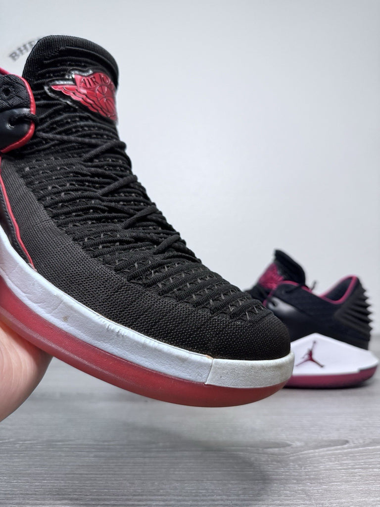 Size 14 - Nike Air Jordan XXXII 32 Low Banned Black Red Bred AA1256-001