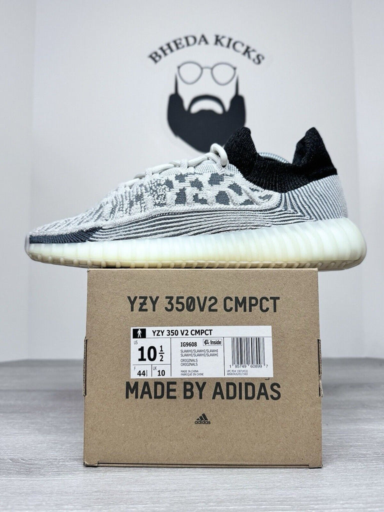 Size 10.5 - adidas Yeezy Boost 350 V2 CMPCT Panda IG9608 Preowned Authentic