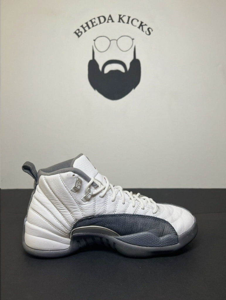 Size 8 - Nike Air Jordan 12 Retro Dark Grey White 130690-160 Preowned Rare
