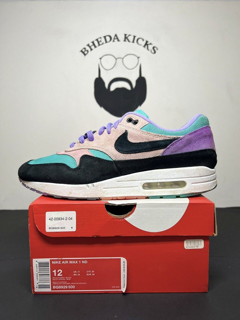 Nike Air Max 1 Have a Nike Day Space Purple Black BQ8929-500 Mens Size 12 Og