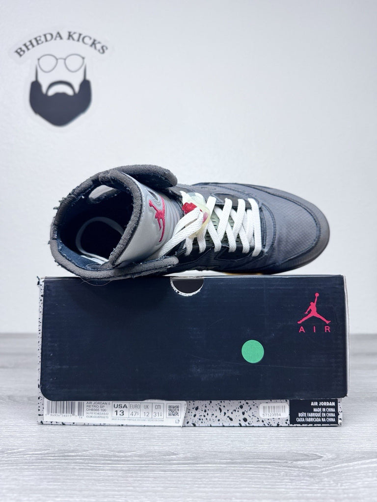 Size 13 - Nike Air Jordan 5 Retro SP x Off-White Mid Muslin CT8480-001 Preowned