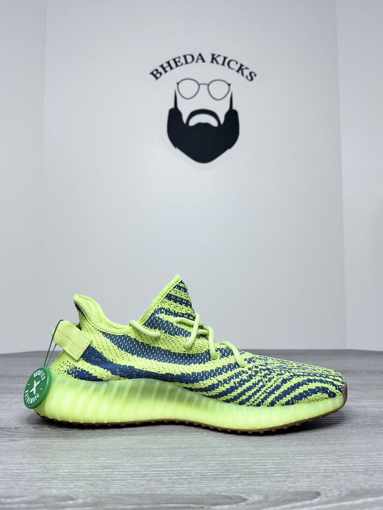 Size 10 - Adidas Yeezy Boost 350 V2 Semi Frozen Yellow Green B37572 Men’s