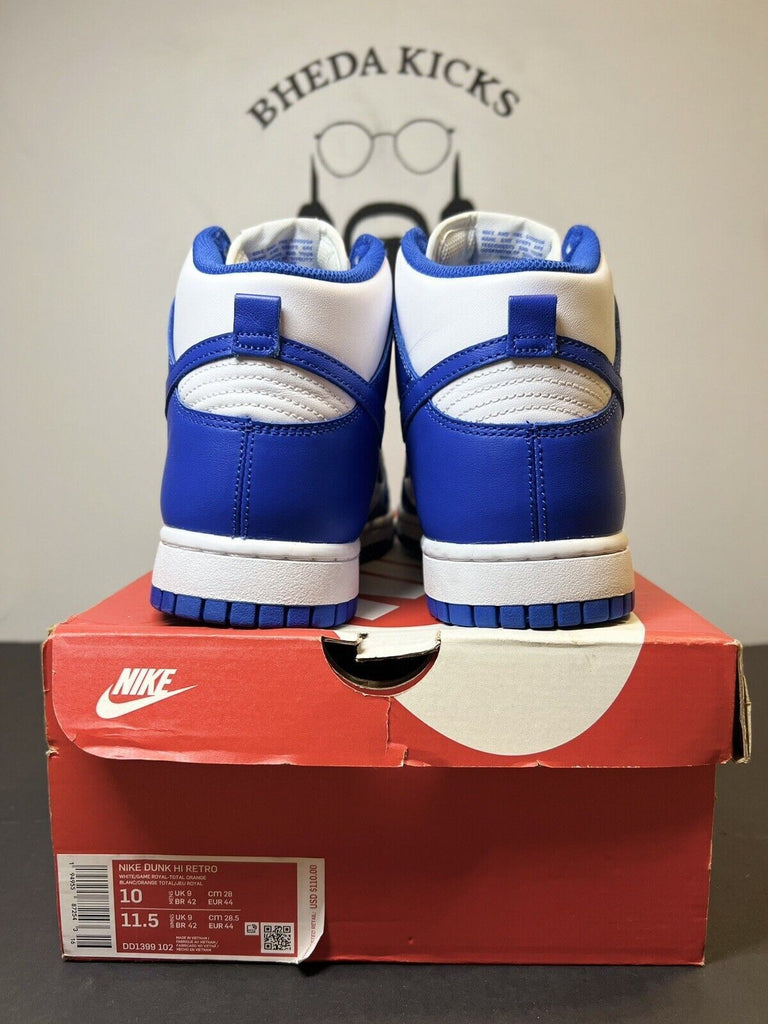 Nike Dunk High Size 10 Mens US DD1399 102 Kentucky Blue Game Royal Preowned Og