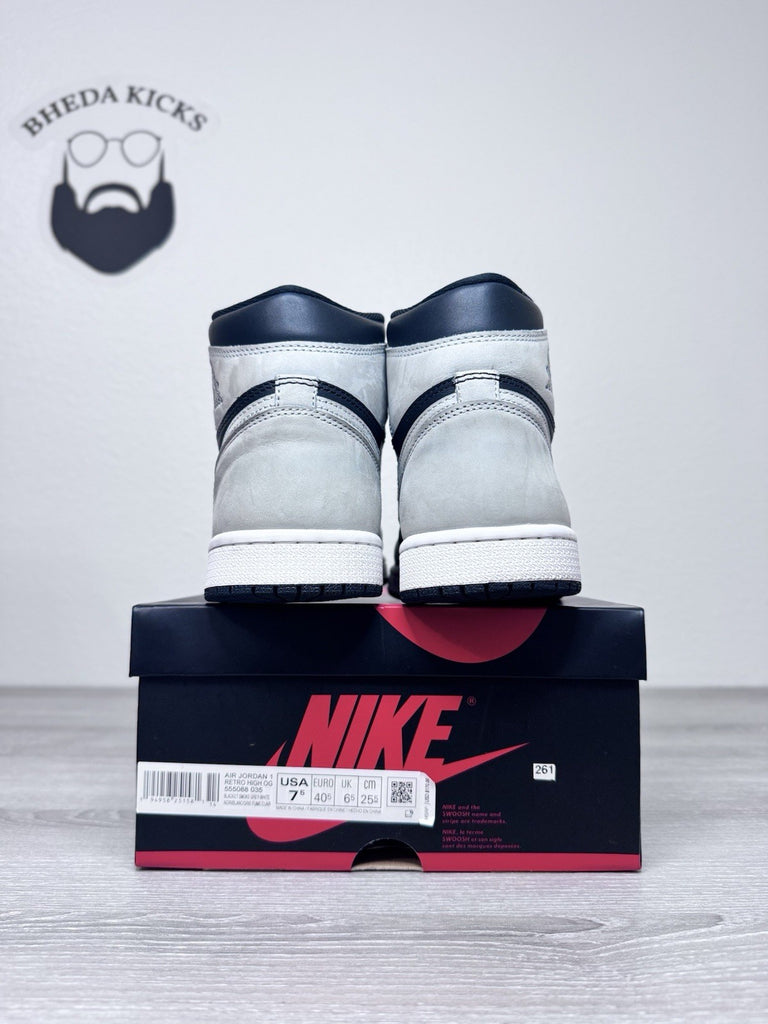 Size 7.5 - Nike Air Jordan 1 Retro High Shadow 2.0 Grey Black 555088-035
