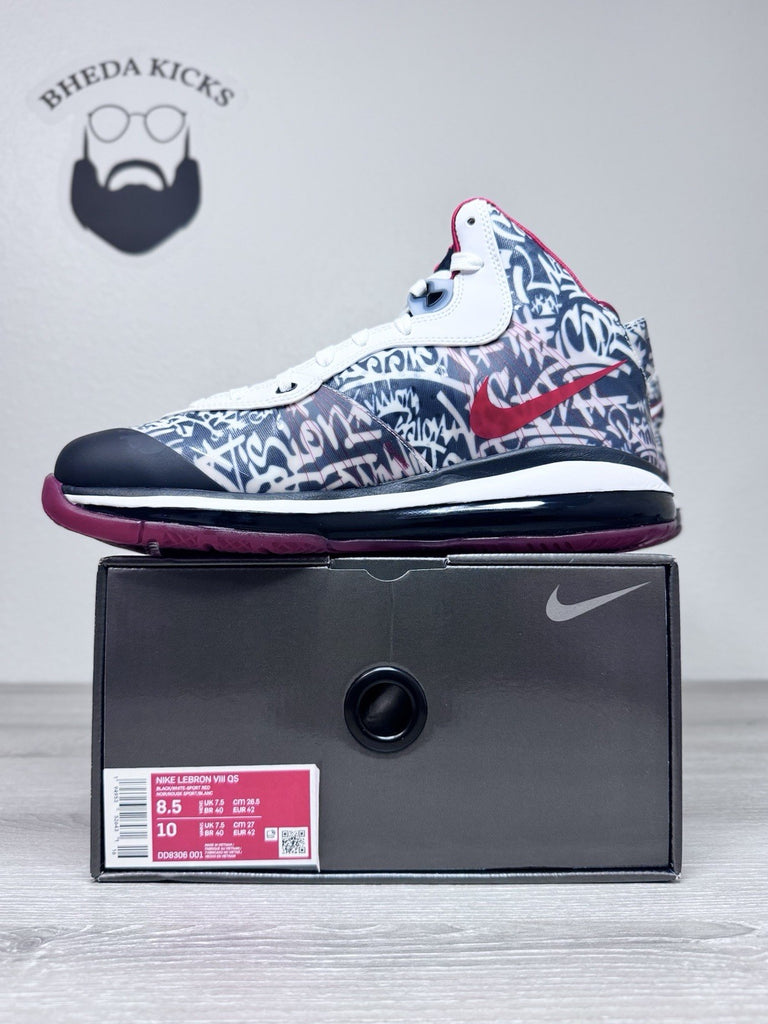 Size 8.5 - Nike LeBron 8 'Graffiti' DD8306-001 Men's Shoes Authentic Brand New