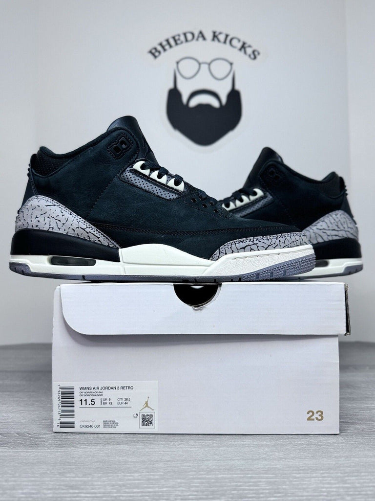 Size 11.5W (10 Men’s) - Nike Air Jordan 3 Retro Off Noir CK9246-001 Preowned