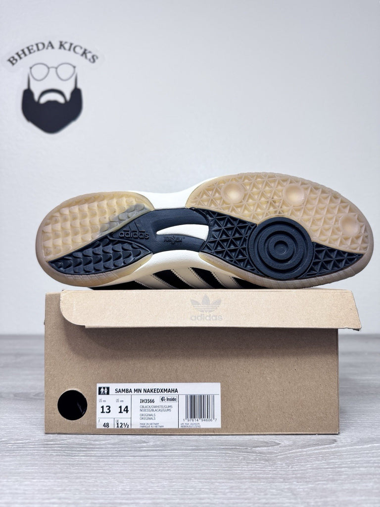Size 13 - Adidas Samba MN Naked x Maha Core Black White IH3566 Shoes Sneakers