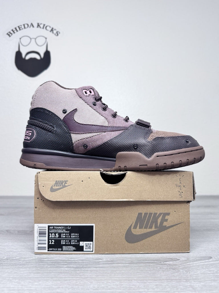 Size 10.5 - Nike Travis Scott x Air Trainer 1 SP Chocolate DR7515-200 Preowned