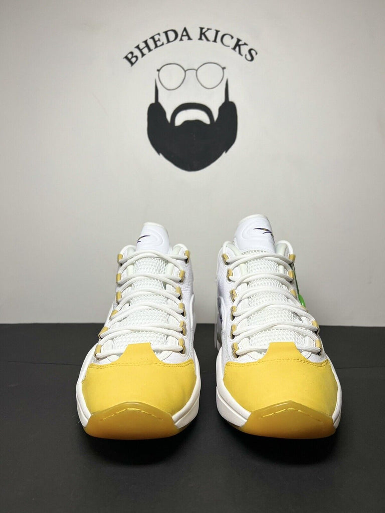 Reebok Question Mid Iverson Yellow Toe PE Kobe New FX4278 SB Size 11.5