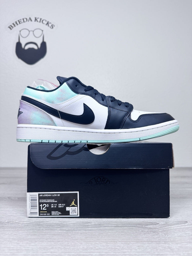 Size 12.5 - Air Jordan 1 SE Low Tie Dye DM1199-100 Auhthentic Og NEW DS
