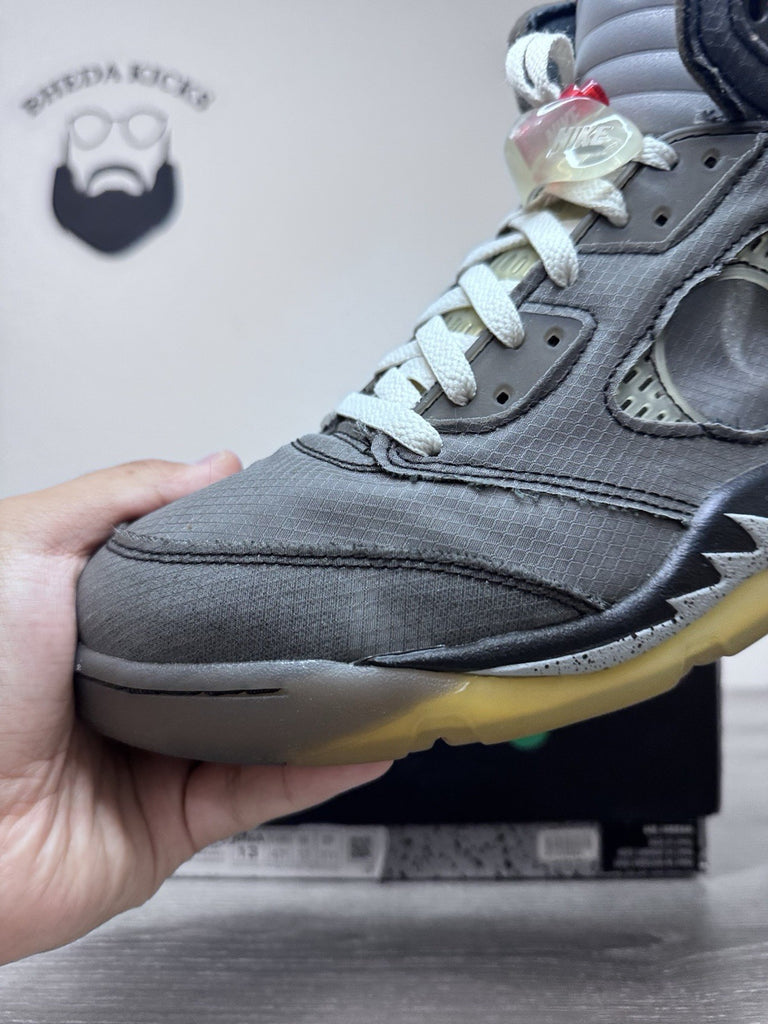Size 13 - Nike Air Jordan 5 Retro SP x Off-White Mid Muslin CT8480-001 Preowned