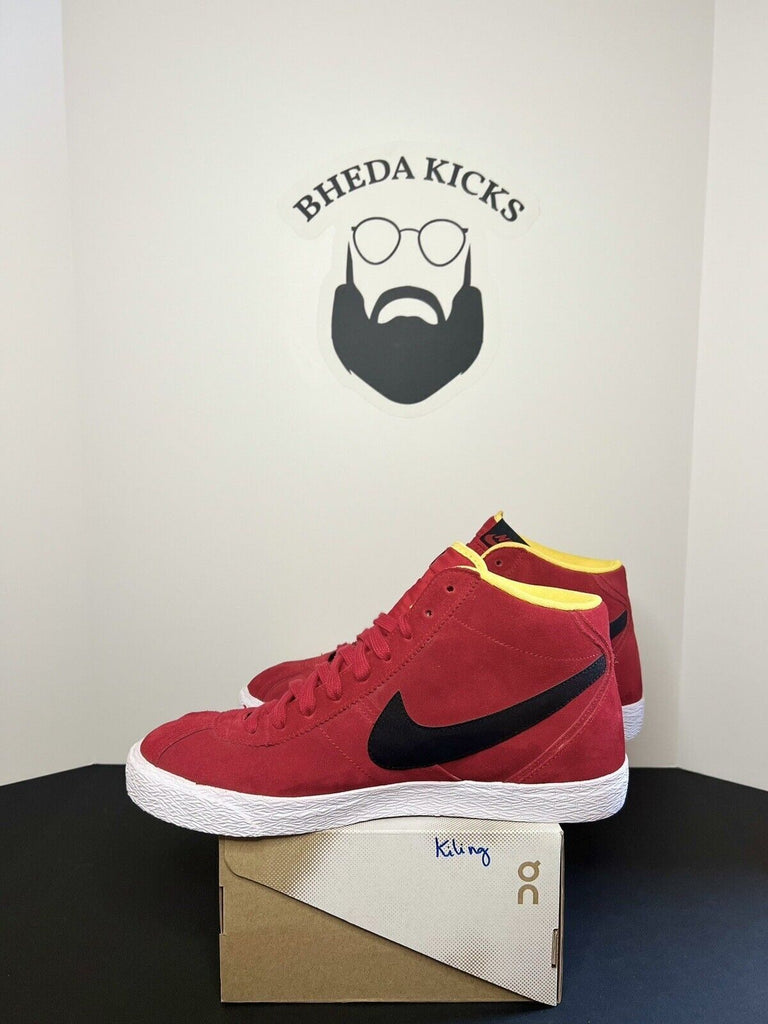 Nike Bruin Mid Suede Red Trainers 537333-600 Authentic Sneakers Men’s Size 13