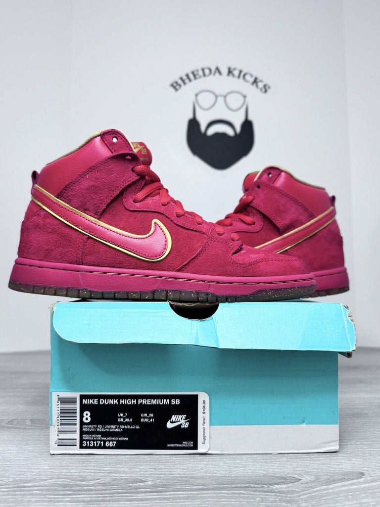 Size 8 - Nike SB Dunk High Premium CNY 2014 OG BOX Preowned 313171-667