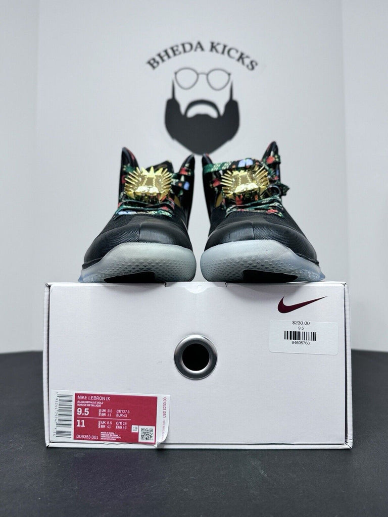 NEW Nike LeBron 9 2022 Watch The Throne DO9353-001 Black Gold OG Men’s Size 9.5