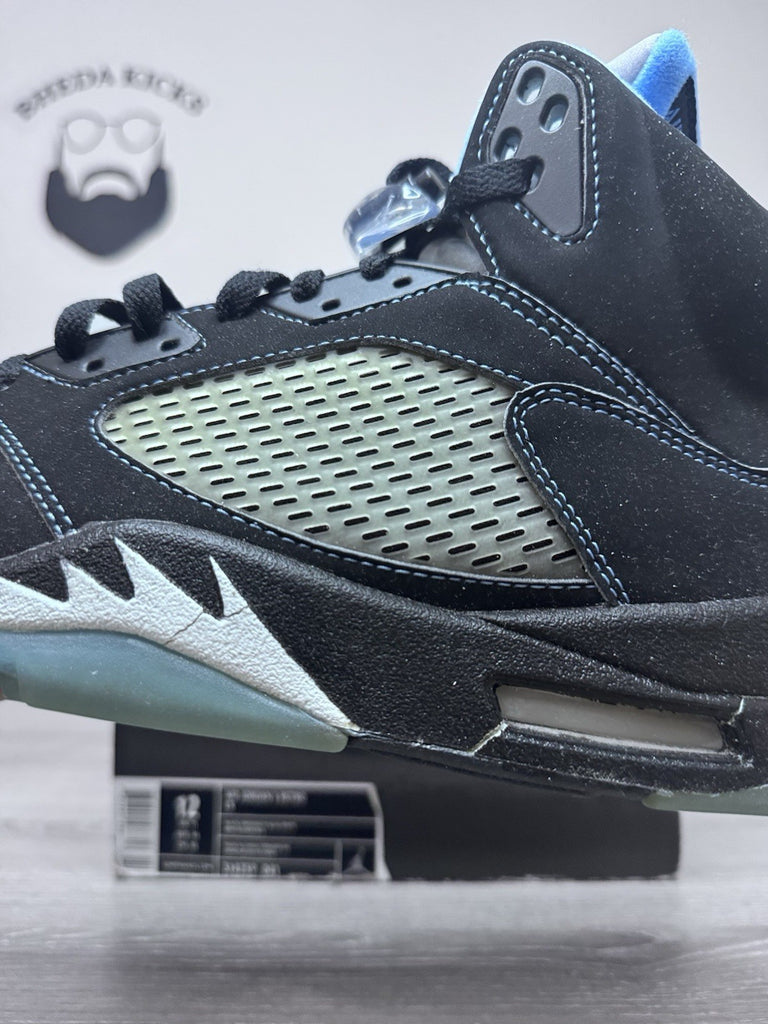 Size 12 - Nike Air Jordan LS Retro 5 V Black University Blue 314259-041 Preowned