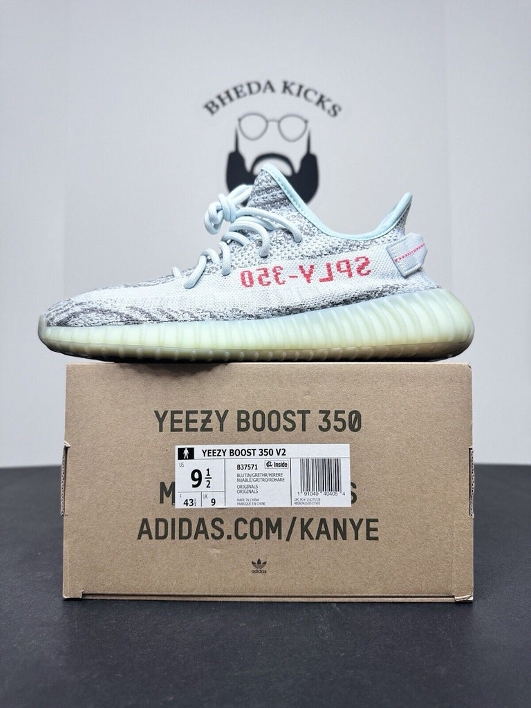 Adidas Yeezy Boost 350 V2 Low Blue Tint B37571 Preowned Og Men’s Size 9.5