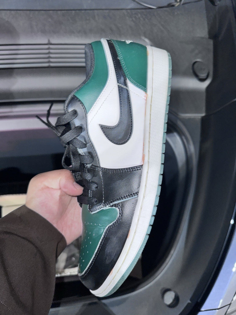 Nike Air Jordan 1 Low “Noble Green” Black White 553558-371 Og Men’s Size 13