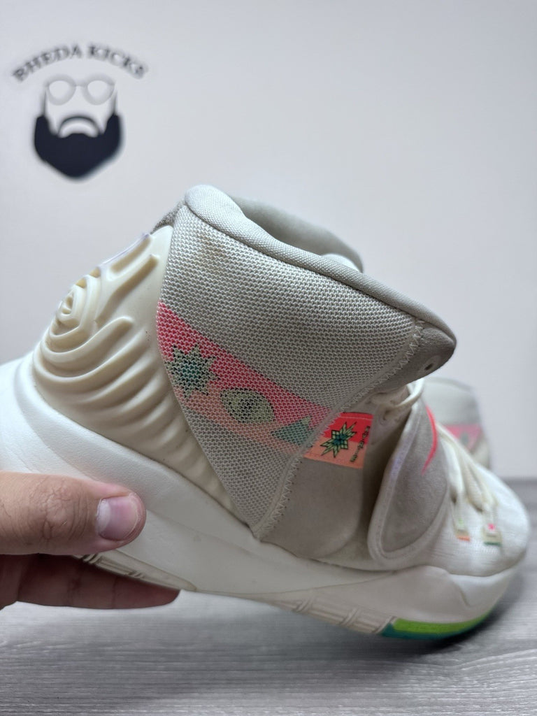 Size 15 - Nike Kyrie 6 'N7' Light Cream Sail Electric Green Flash CW1785-200