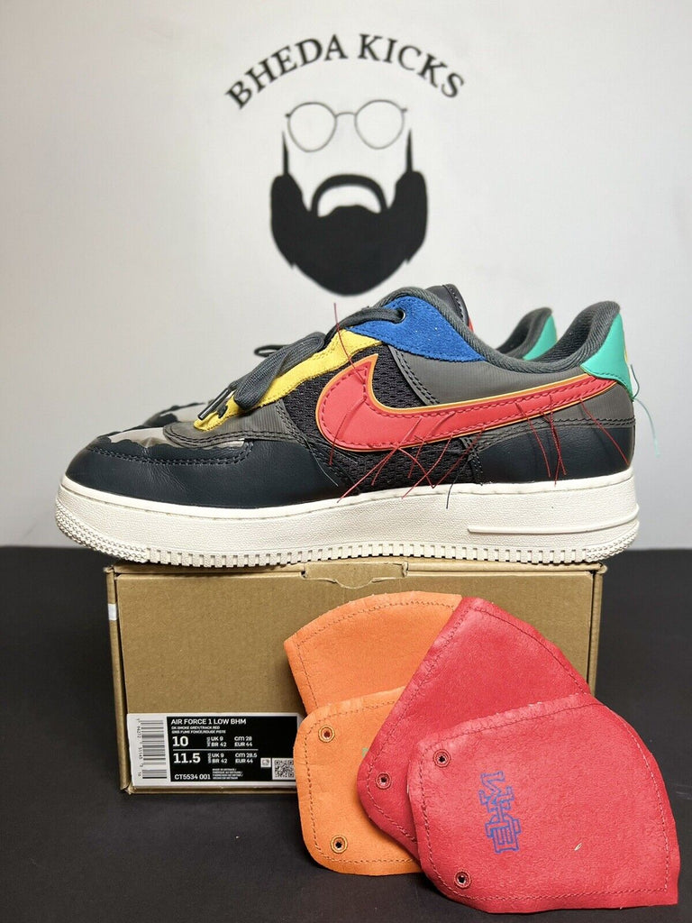 NIKE AIR FORCE 1 LOW BHM BLACK-GREY-RED "BLACK HISTORY" SZ 10 [CT5534-001] Og