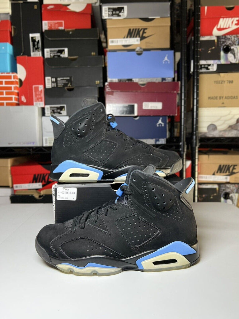 Nike Air Jordan 6 Retro UNC size 8.5 OG VI 384664–006 Black Blue ￼rare Authentic