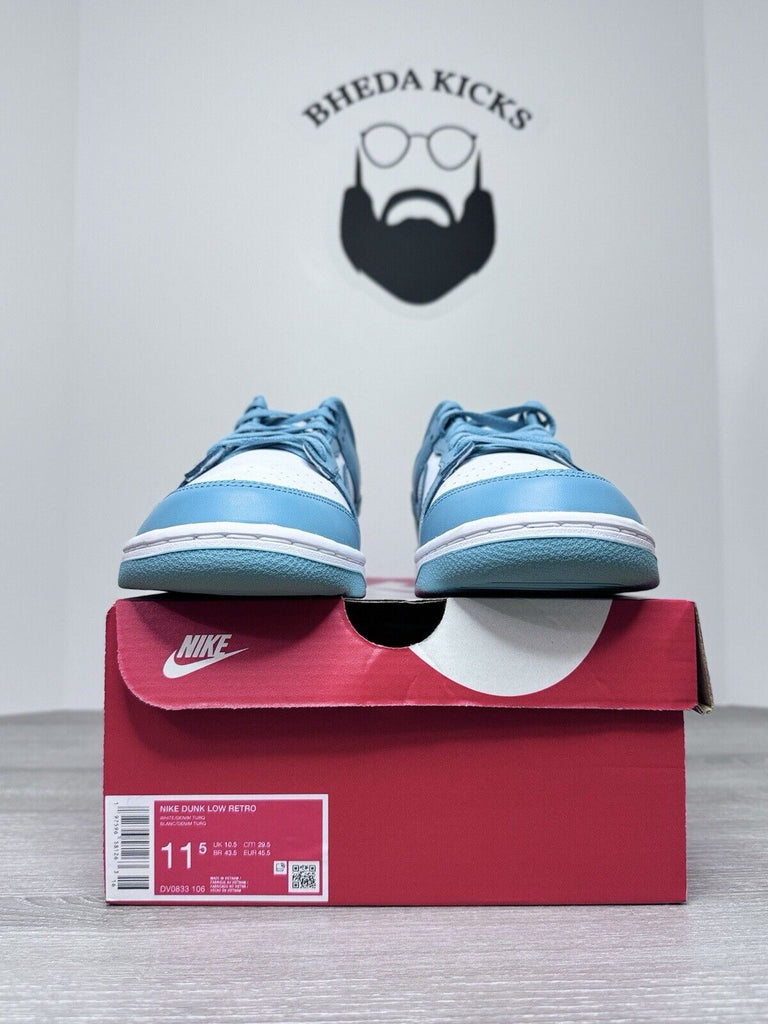 Size 11.5 - Nike Dunk Low Denim Turquoise DV0833-106 Authentic NEW DS