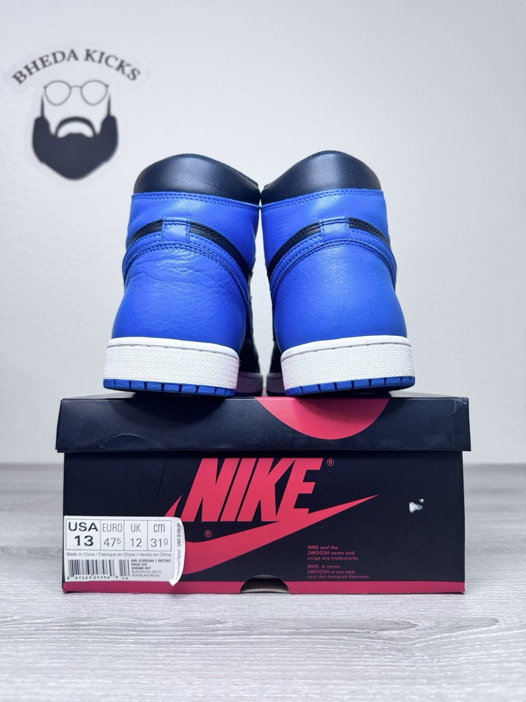 Size 13 - Nike Air Jordan 1 High OG Royal Blue Retro Men’s 555088-007 Preowned