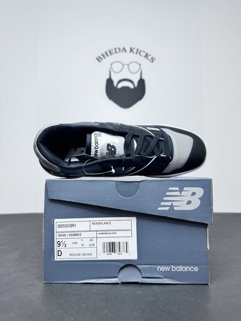 DS New Balance 550 'Shadow' Black Grey White Shoes BB550SR1 Men's Size 9.5