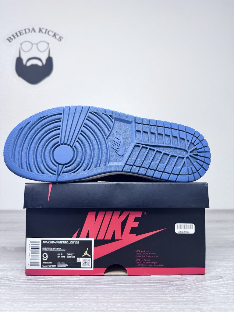 Size 9 - Nike Air Jordan 1 Low Mystic Navy CZ0790-041 Authentic Preowned