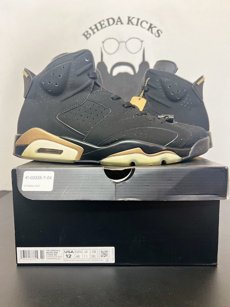 Nike Air Jordan 6 Retro DMP 2020 Metallic Gold Black CT4954-007 Preowned Size 12