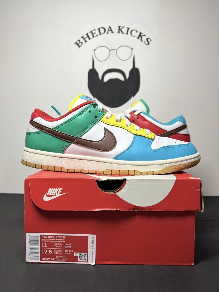 Nike Dunk Low SE Size 11 Free 99 White Light Chocolate Green DH0952 100