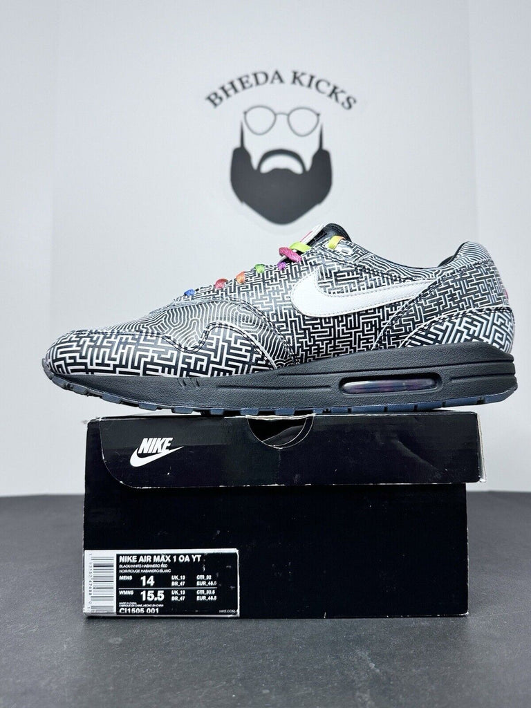 Nike Air Max 1 On Air Tokyo Maze Black White Multicolor CI1505-001 Men’s Size 14