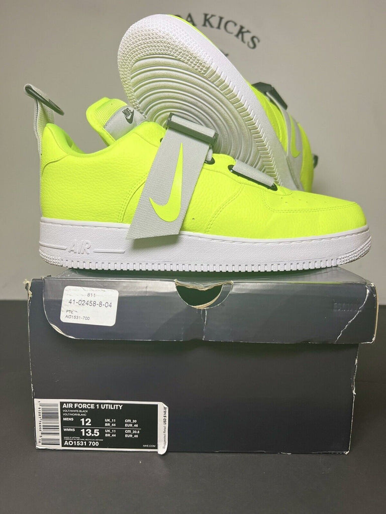 Nike Air Force 1 Low Utility Volt Men's Size 12 2018 AO1531-700 Preowned Og Rare