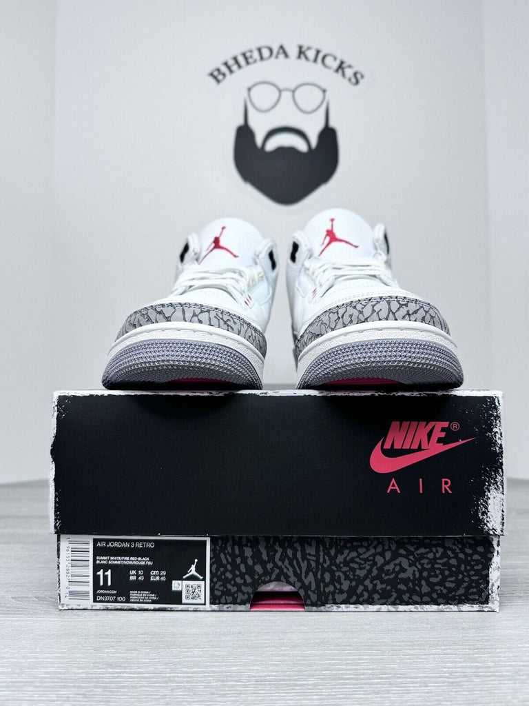 Size 11 - Nike Air Jordan 3 Retro White Cement Reimagined DN3707-100 OG Worn 1x