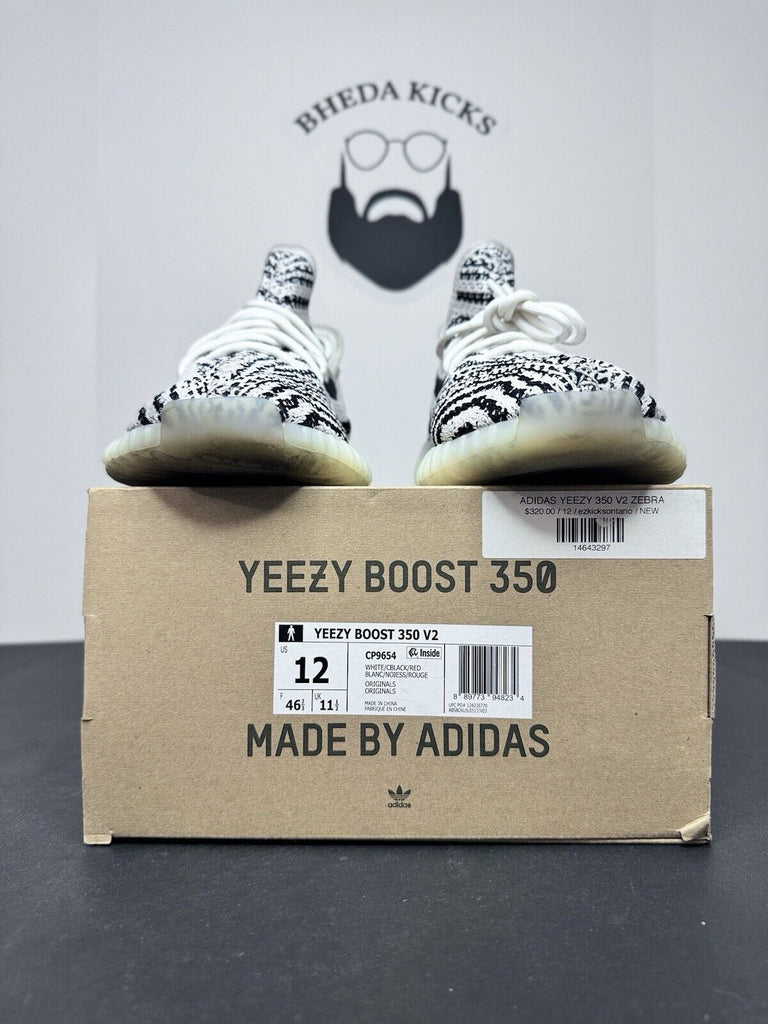 Adidas Yeezy Boost 350 V2 Zebra CP9654 Preowned Authentic Men’s Size 12