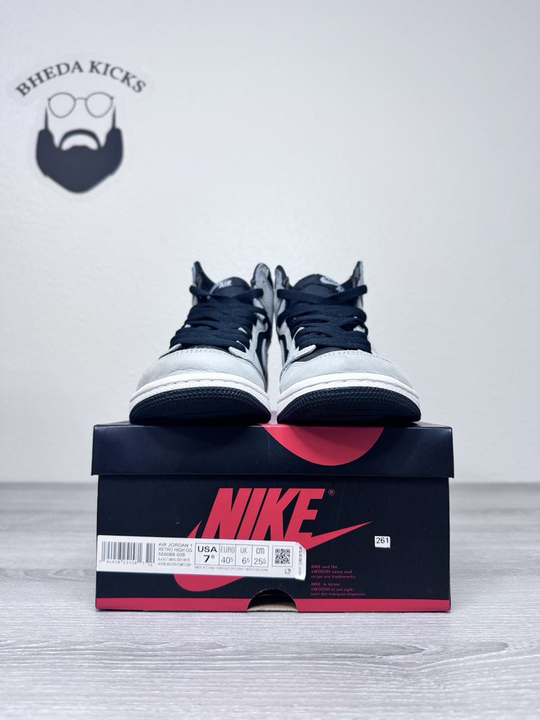 Size 7.5 - Nike Air Jordan 1 Retro High Shadow 2.0 Grey Black 555088-035