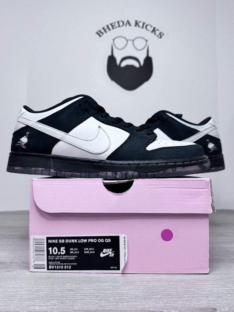 Size 10.5 - Nike SB Dunk Low Pro x Jeff Staple Panda Pigeon 2019 BV1310-013