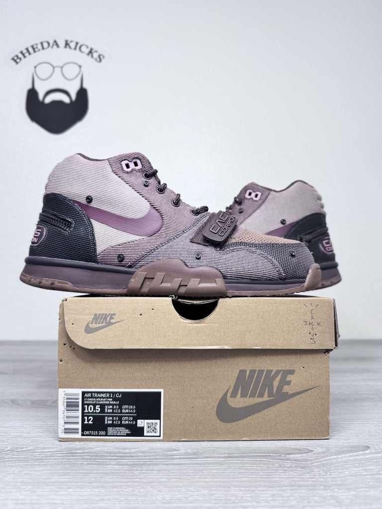 Size 10.5 - Nike Travis Scott x Air Trainer 1 SP Chocolate DR7515-200 Preowned