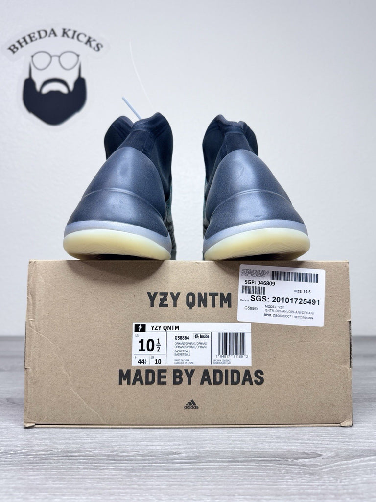 Size 10.5 - Adidas Yeezy QNTM Teal Blue Black Grey Boost Comfort G58864 New
