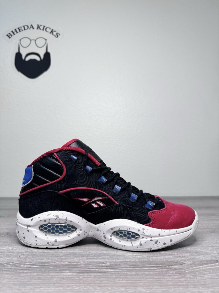 Size 11 - Reebok Question Mid First Ballot Sixers Allen Iverson M44552 Black Red