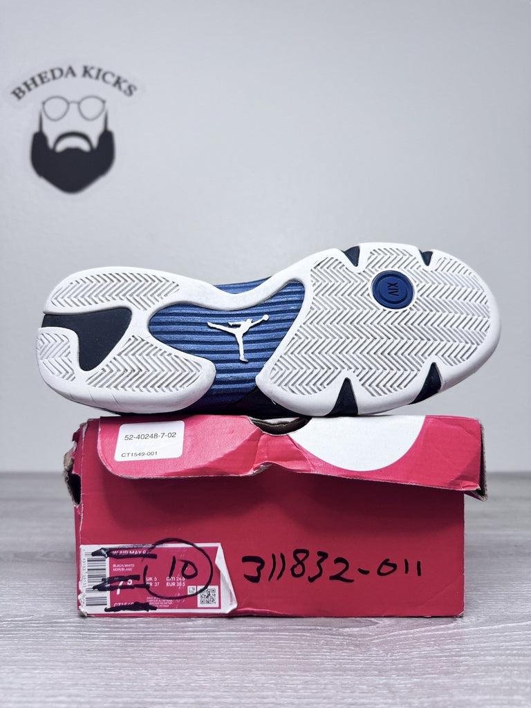 Size 10 - Nike Air Jordan 14 Retro Graphite Navy 311832-011 2011 Preowned