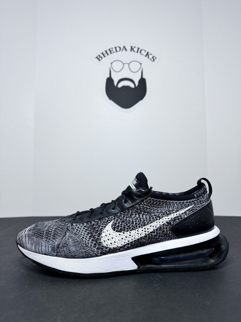 New Nike Air Max Flyknit Racer Shoes Black Oreo DJ6106-001 Men’s Size 12.5