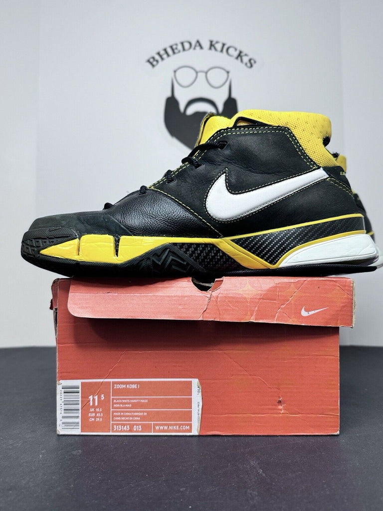 Size 10.5 - Nike 2005 Kobe 1 Del Sol Men’s OG 313143-013 Black Yellow