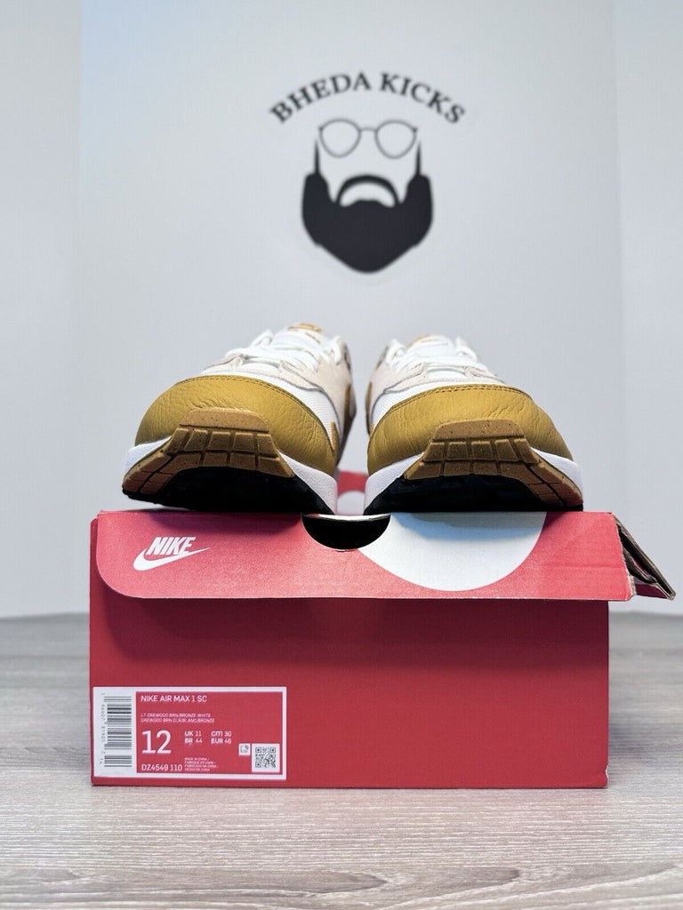 Size 12 - Nike Air Max 1 SC DZ4549-110 Bronze Men’s Worn Once Authentic