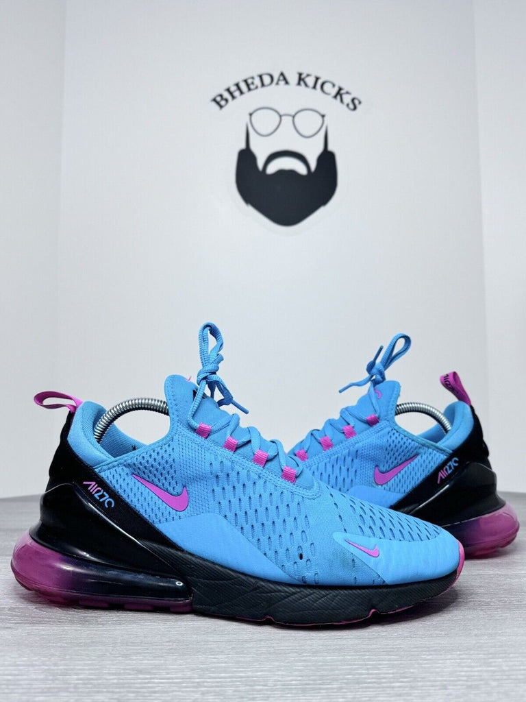 Size 9.5 - Nike Air Max 270 South Beach Light Blue Fuchsia Pink Black BV6078-400