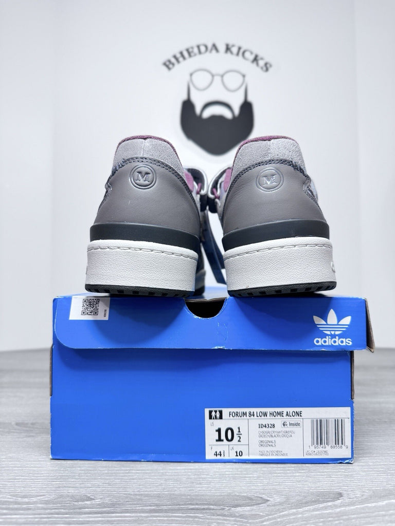 Size 10.5 - Adidas Forum 84 Low Home Alone 2 Shoes Grey Black ID4328 Mens NEW DS
