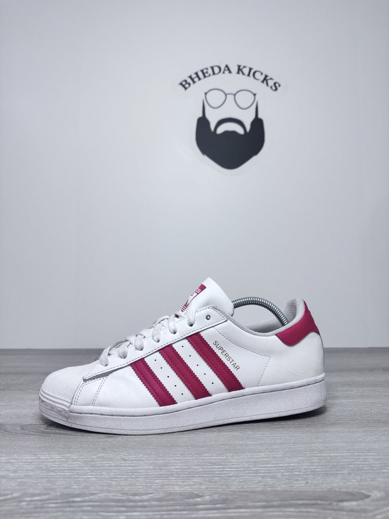 Size 10 - Adidas Mens Superstar H68094 White Casual Shoes Sneakers Preowned