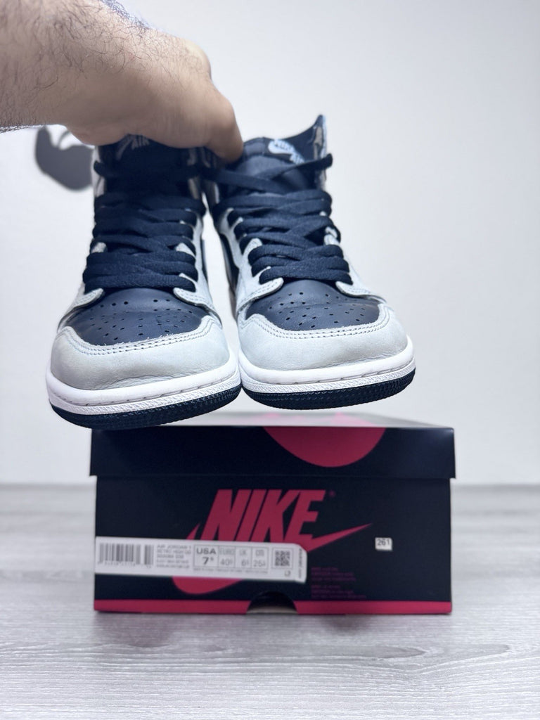 Size 7.5 - Nike Air Jordan 1 Retro High Shadow 2.0 Grey Black 555088-035